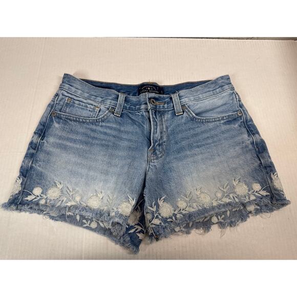 Lucky Brand The Cut Off Shorts Flowers Embroidered Womens Size 26 / 2 - Picture 1 of 6